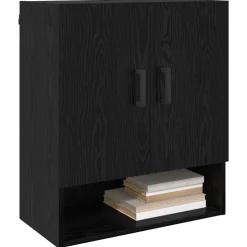 vidaXL Wandkast 60 x 31 x 70 cm Bewerkt hout Zwart eiken