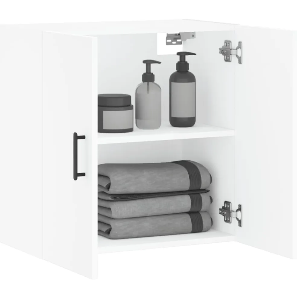 vidaXL Wandkast 60x31x60 cm bewerkt hout wit
