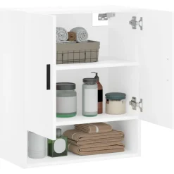 vidaXL Wandkast 60x31x70 cm bewerkt hout wit