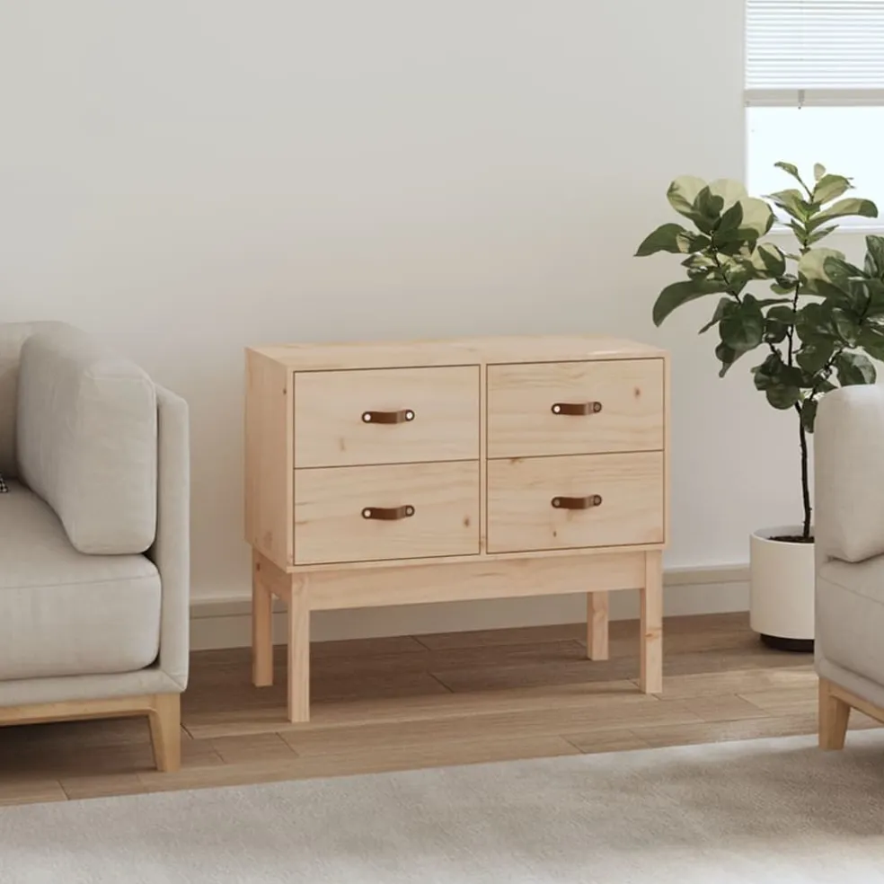 vidaXL Wandkast 90x40x78 cm massief grenenhout