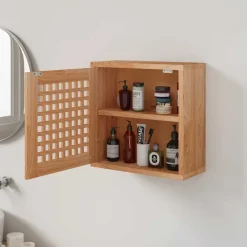 vidaXL Wandkast 42x18x42 cm massief walnotenhout