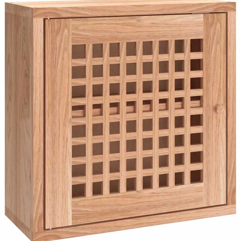 vidaXL Wandkast 42x18x42 cm massief walnotenhout