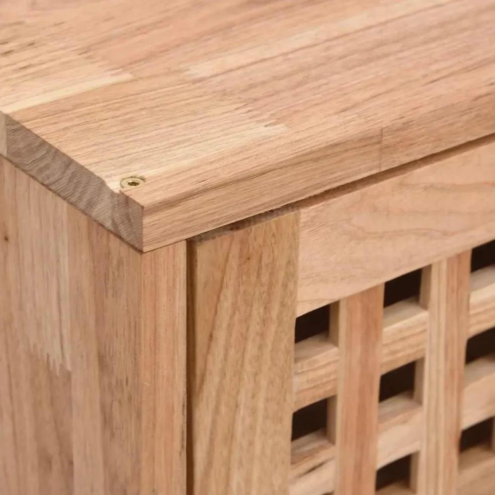vidaXL Wandkast 42x18x42 cm massief walnotenhout