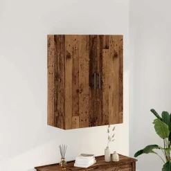 vidaXL Wandkast 69,5x34x90 cm oud houtkleurig