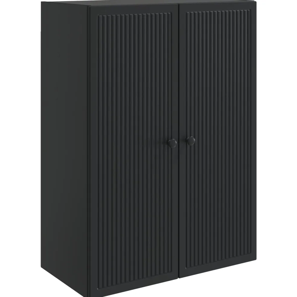 vidaXL Wandkast Zwart 66 x 34,5 x 90 cm Bewerkt hout