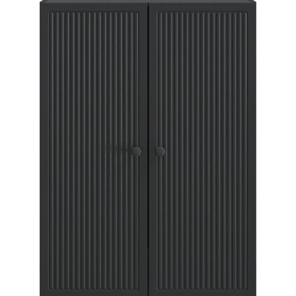 vidaXL Wandkast Zwart 66 x 34,5 x 90 cm Bewerkt hout