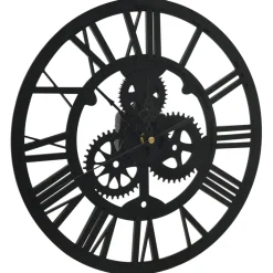 vidaXL Wandklok 30 cm acryl zwart
