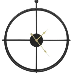 vidaXL Wandklok 52 cm ijzer zwart
