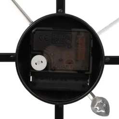 vidaXL Wandklok Ø50 cm ijzer zwart