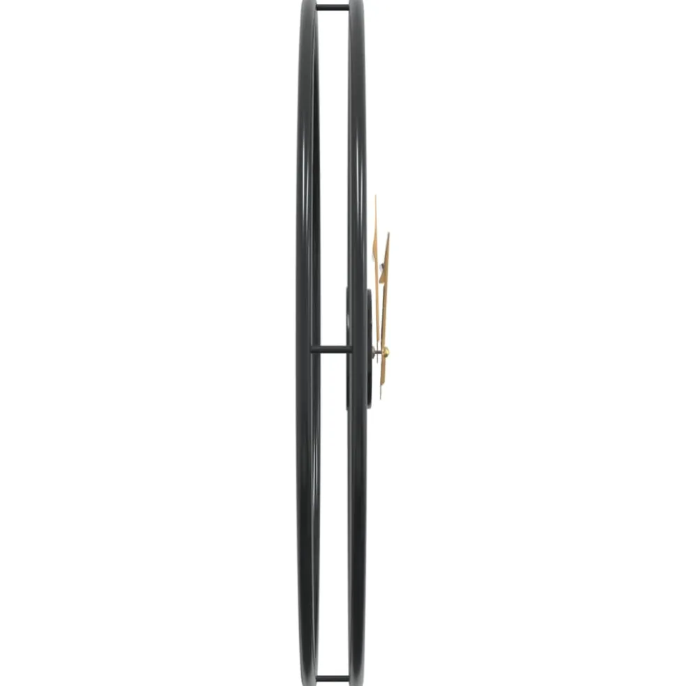 vidaXL Wandklok Ø50 cm ijzer zwart