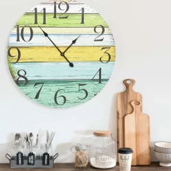 vidaXL Wandklok 60 cm MDF meerkleurig