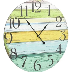 vidaXL Wandklok 60 cm MDF meerkleurig