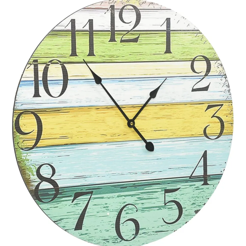 vidaXL Wandklok 60 cm MDF meerkleurig