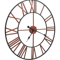 vidaXL Wandklok 58 cm metaal rood
