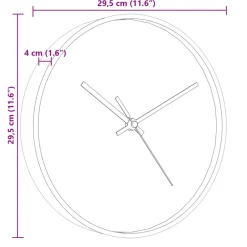 vidaXL Wandklok Ø29,5 cm polystyreen en glas goudkleurig en blauw