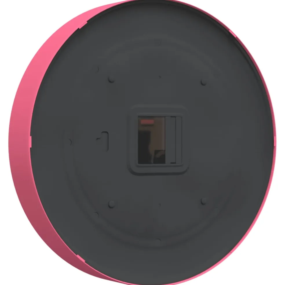 vidaXL Wandklok Ø25,5 cm polystyreen en glas roze