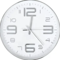 vidaXL Wandklok 30 cm zilverkleurig