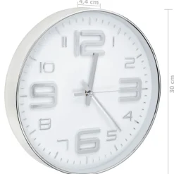 vidaXL Wandklok 30 cm zilverkleurig