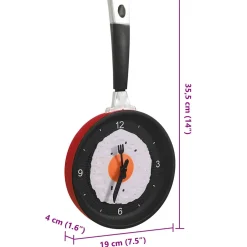 vidaXL Wandklok ei-in-pan 18,8 cm