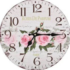 vidaXL Wandklok vintage stijl 30 cm bloemen