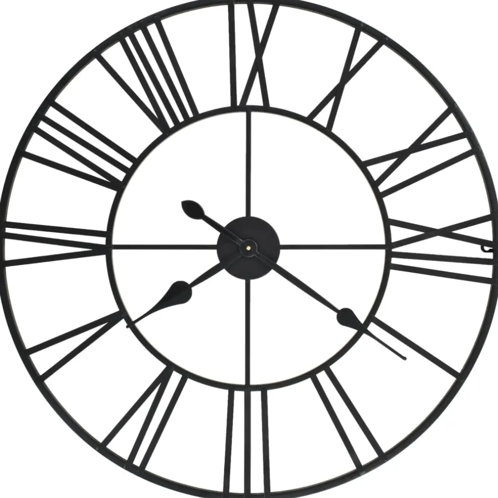 vidaXL Wandklok vintage-stijl met quartz-mechanisme XXL 80 cm metaal