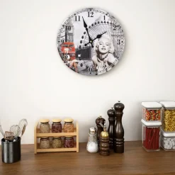 vidaXL Wandklok vintage stijl Marilyn Monroe 30 cm