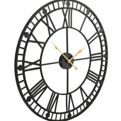 vidaXL Wandklok vintage-stijl met quartz-mechanisme XXL 60 cm metaal