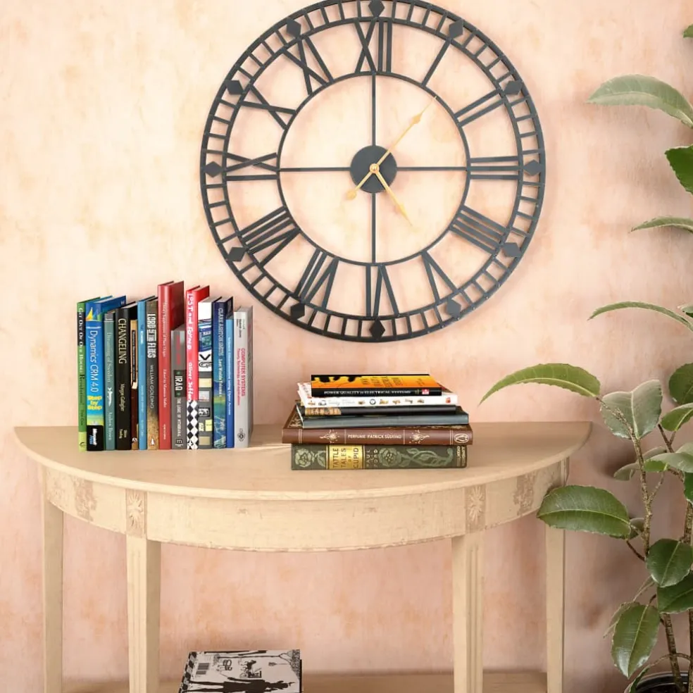 vidaXL Wandklok vintage-stijl met quartz-mechanisme XXL 60 cm metaal