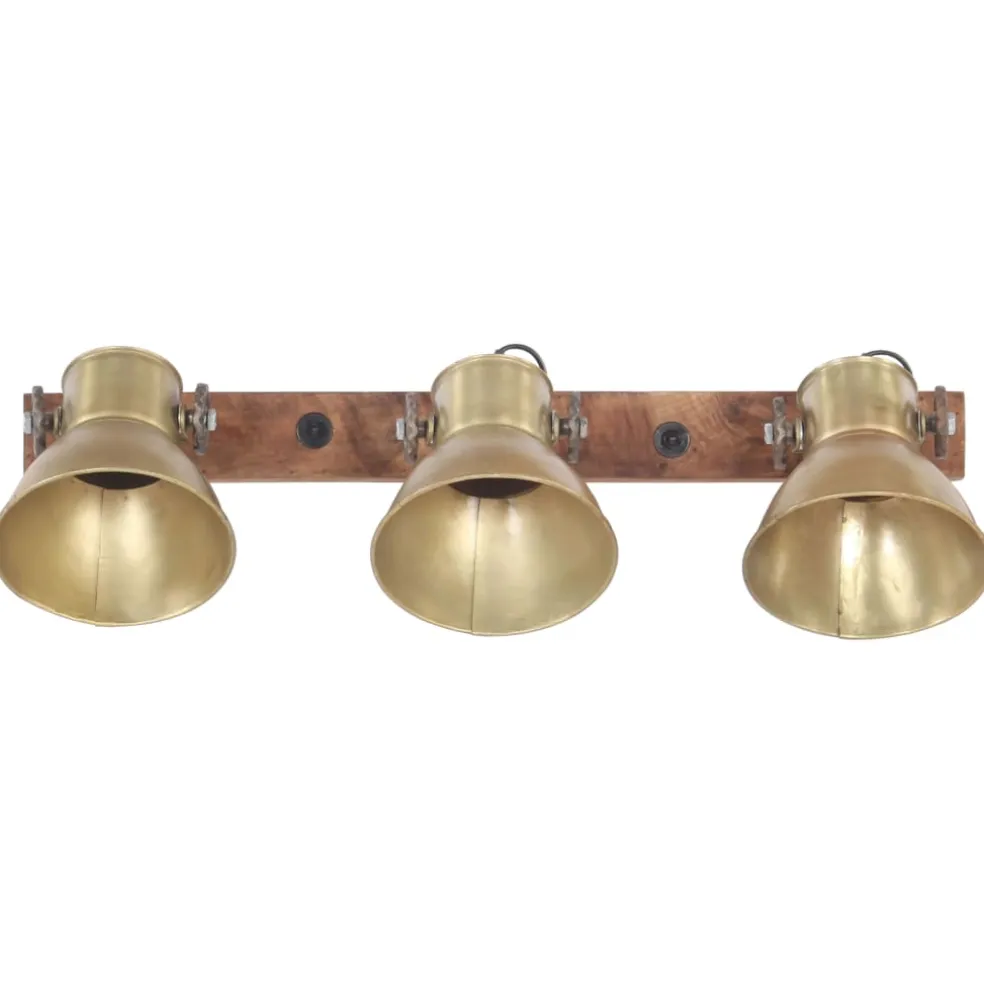 vidaXL Wandlamp industrieel E27 65x25 cm messingkleurig