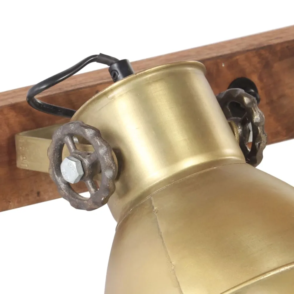 vidaXL Wandlamp industrieel E27 65x25 cm messingkleurig