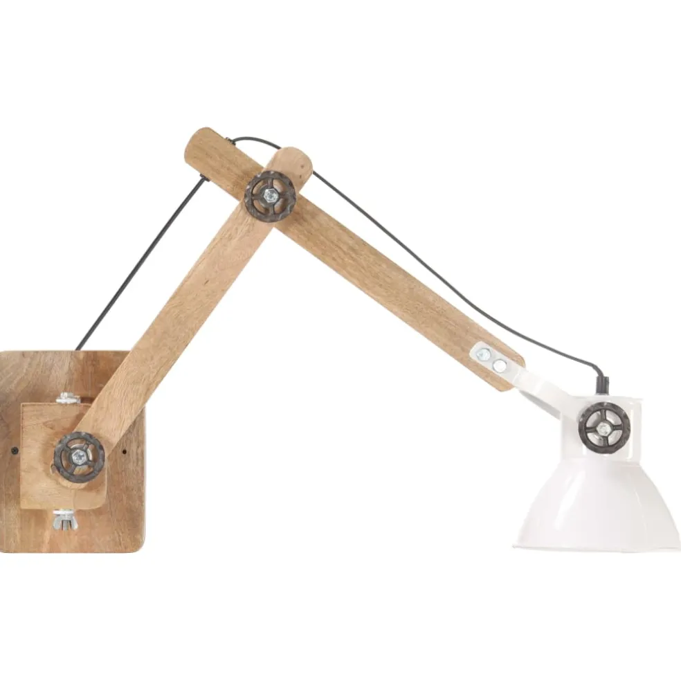 vidaXL Wandlamp industrieel rond E27 wit