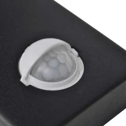 vidaXL Wandlamp met sensor LED cilindervormig RVS zwart