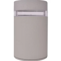 vidaXL Wandlamp voor buiten halfrond grijs aluminium
