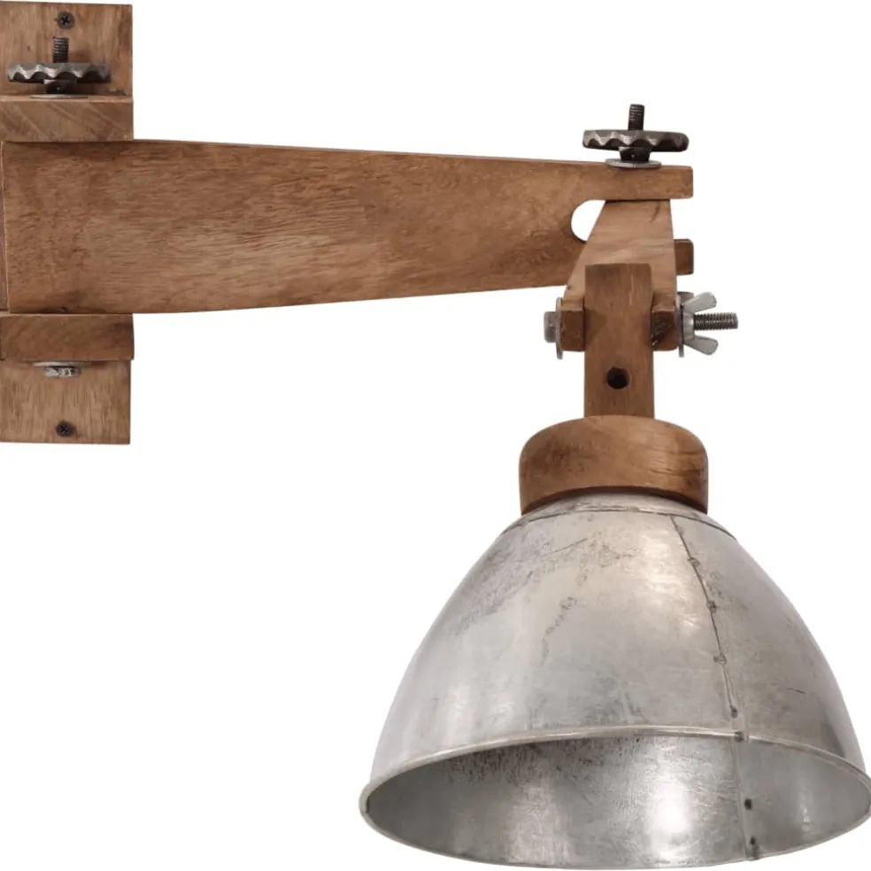 vidaXL Wandlamp 25 W E27 vintage zilverkleurig