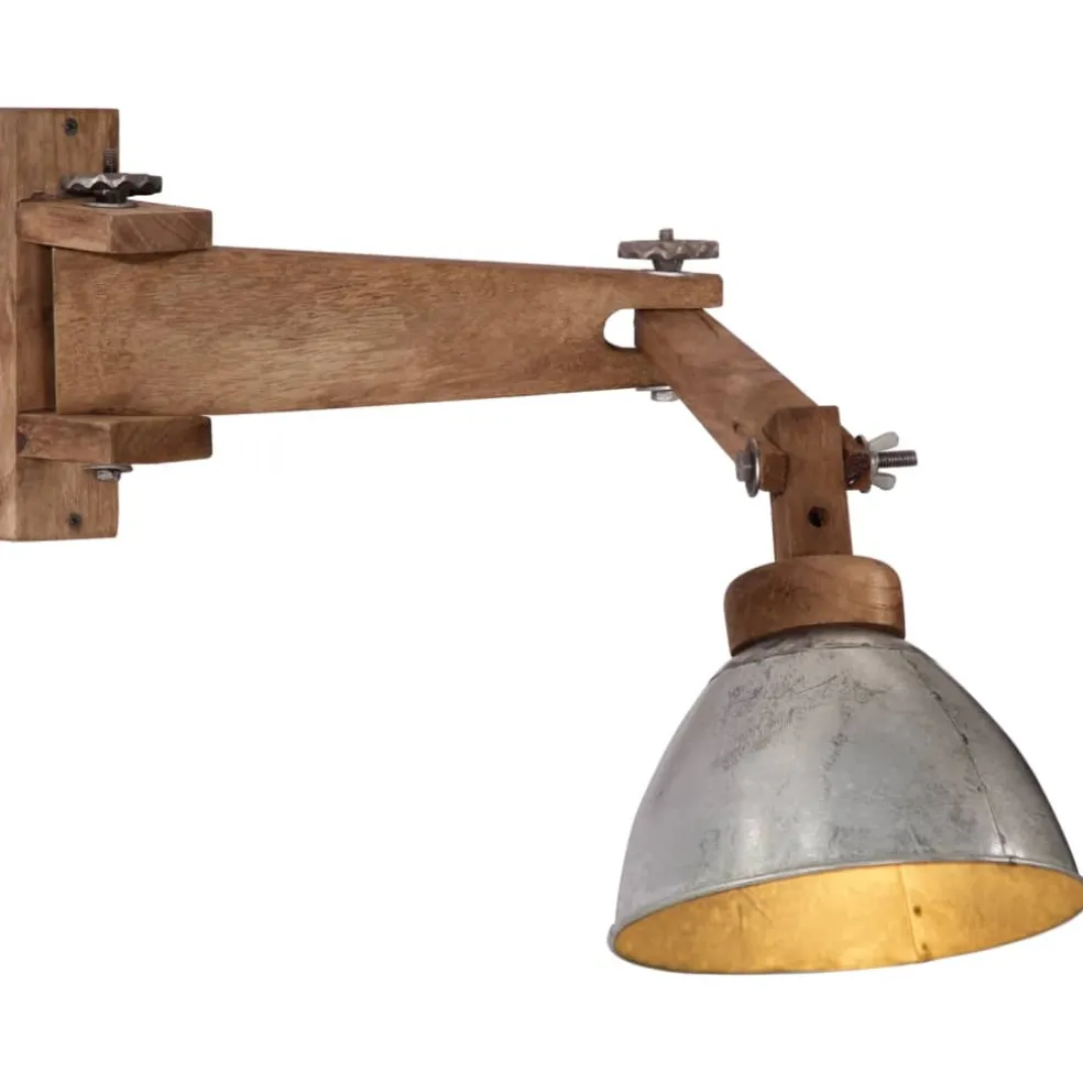 vidaXL Wandlamp 25 W E27 vintage zilverkleurig