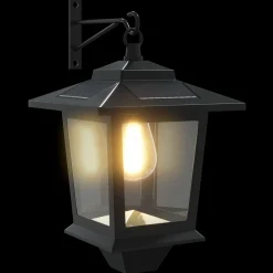 vidaXL Wandlamp with LED Bulb 2 st Zwart 19 x 14 x 25 cm RVS en ABS