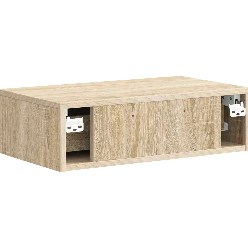 vidaXL Wandmontage Zijtafel 59 x 34,5 x 17 cm Bewerkt hout