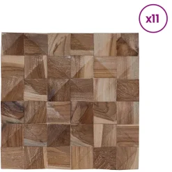 vidaXL Wandpaneel 11 st Naturel 30 x 30 x 2 cm