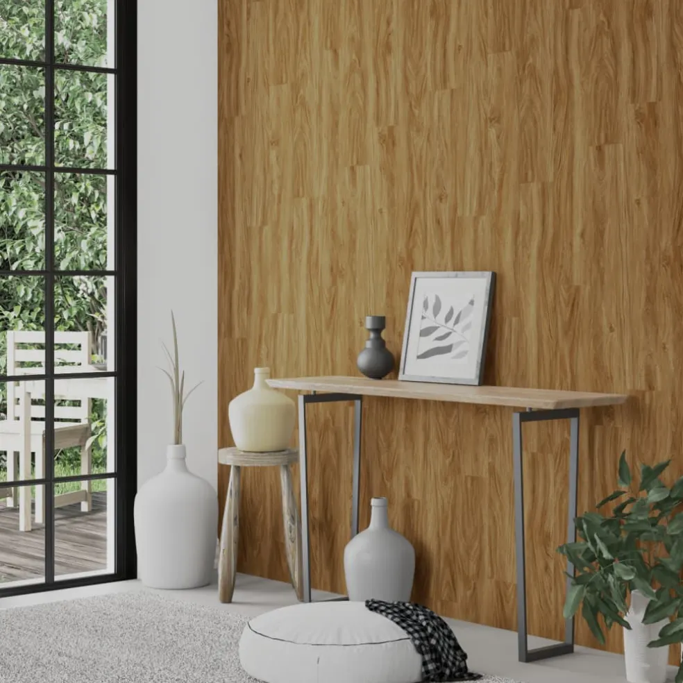 vidaXL Wandpanelen 15 st Bruin PVC