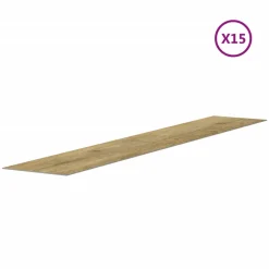 vidaXL Wandpanelen 15 st Licht Bruin PVC