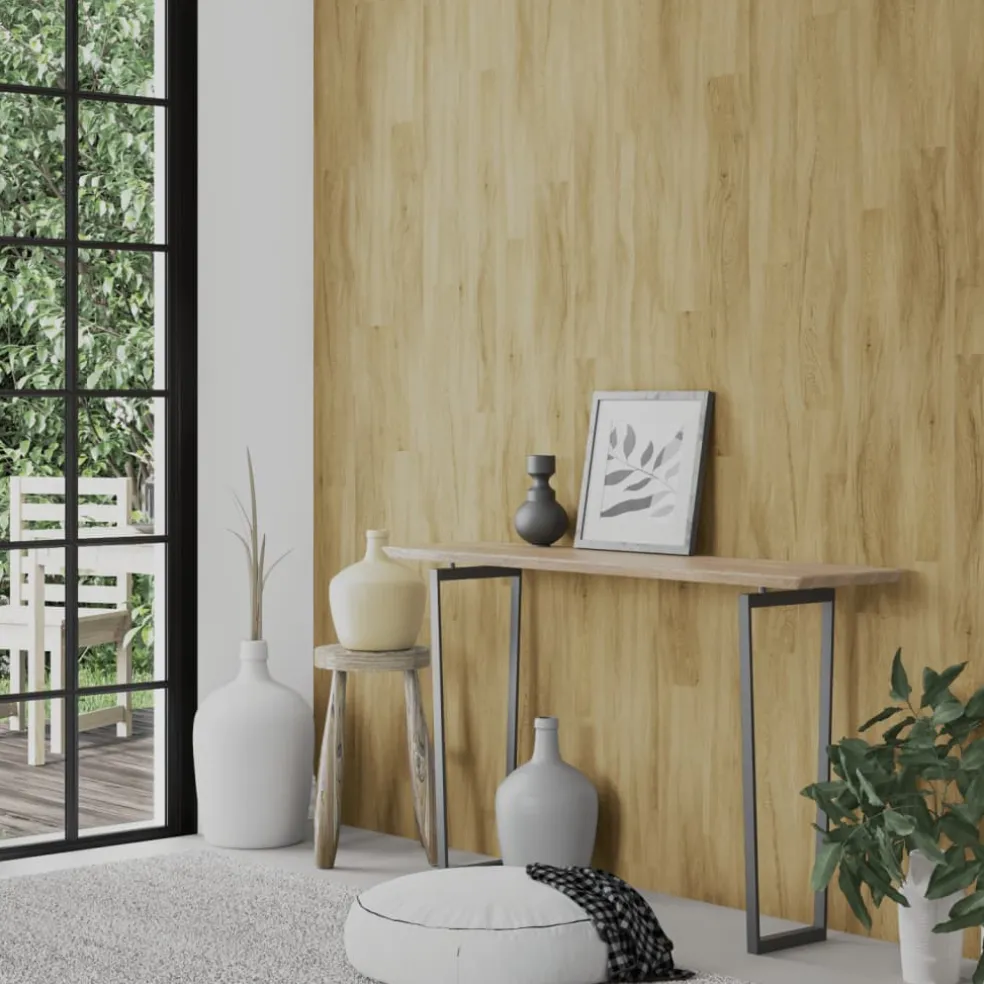 vidaXL Wandpanelen 15 st Licht Bruin PVC