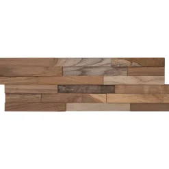 vidaXL Wandpanelen 10 st Naturel 56 x 18 x 2 cm Massief Teakhout