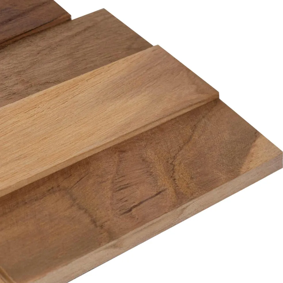 vidaXL Wandpanelen 10 st Naturel 56 x 18 x 2 cm Massief Teakhout