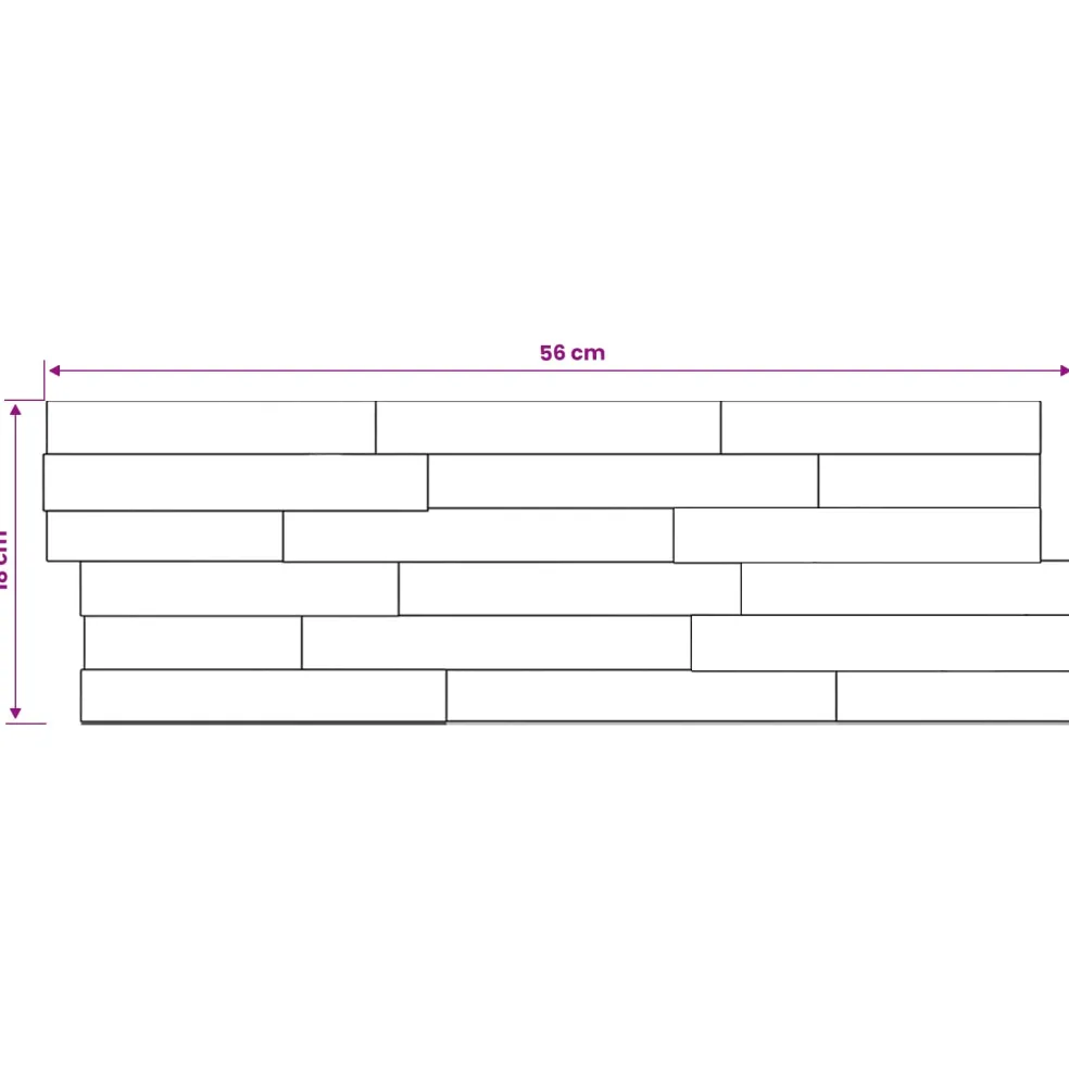 vidaXL Wandpanelen 10 st Naturel 56 x 18 x 2 cm Massief Teakhout