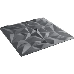 vidaXL Wandpanelen 24 st 50 x 50 cm Amethist Grijs XPS Schuim