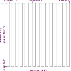 vidaXL Wandpanelen 2 st 60,5 x 60 cm Antracietkleurig