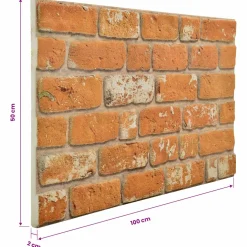 vidaXL Wandpanelen 10 st 100 x 50 cm Baksteen EPS-schuim