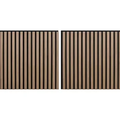 vidaXL Wandpanelen 2 st 60,5 x 60 cm Bruin