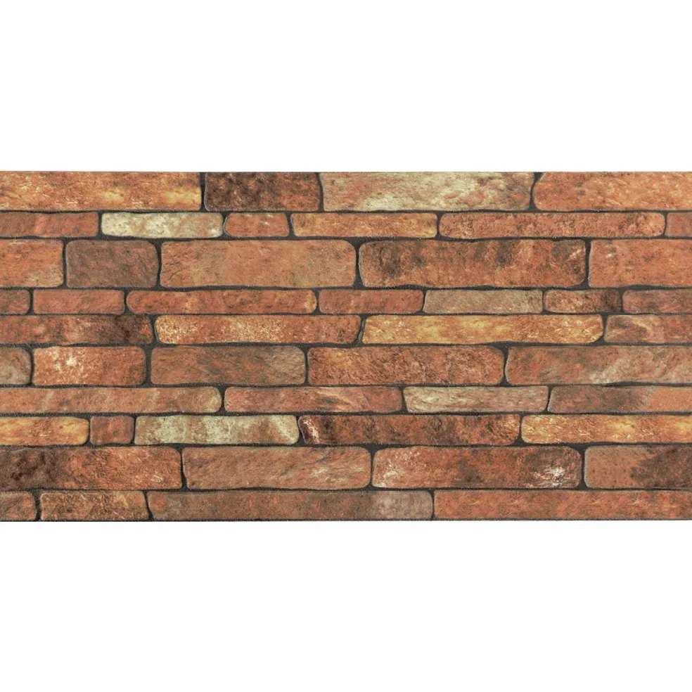 vidaXL Wandpanelen 10 st 100 x 50 cm Bruin en wit EPS-schuim