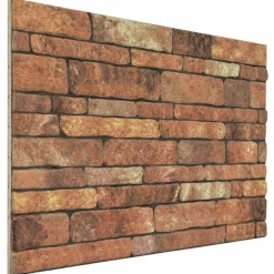 vidaXL Wandpanelen 10 st 100 x 50 cm Bruin en wit EPS-schuim